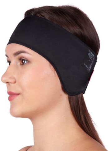 LIPOELASTIC PU 03 – Otoplastie Réglable avec Velcro – D’oreille Post-Chirurgie – Compression Double Couche – Unisexe – Bandeau Oreille Chirurgie Plastique (Noir, XS)