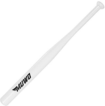 MUWO Bate de béisbol de acero inoxidable de aleación para principiantes, aficionados y profesionales, longitud: 28 pulgadas, peso: 980 g, muchos (blanco)