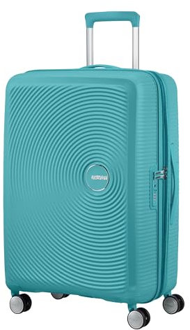 American Tourister Soundbox - Spinner M Erweiterbar Koffer, 67 cm, 71.5/81 L, Türkis (Turquoise Tonic)