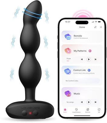 LOVENSE Ridge Anal Plug Vibratoren mit Rotations und Stoßfunktion, Prostata Analplug Vibrator, ButtPlug, Dildo Analvibratoren mit Fernbedienung, Sex Spielzeug für die Männer Frauen Paare