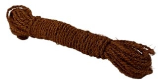 EASYgreen® Corde en coco multi-usages - Corde en coco résistante aux intempéries et à la déchirure - Attache pour arbre / cordon pour paquet / ruban végétal en 100 % fibre naturelle (25, 15 g/m)