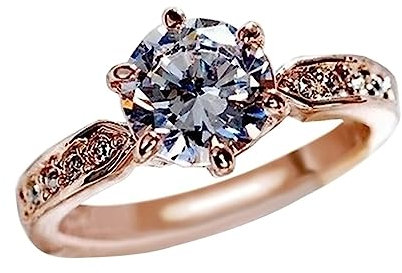 SHERCHPRY Versilberte Damenringe Mit Runder Zirkonia -verlobungs Und Eheringe Für Hochzeit Und Valentinstag Kombinierbar Für Verschiedene Anlässe