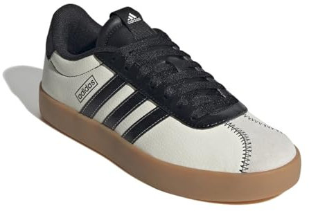 adidas Women's VL Court 3.0 Sneaker, Off White/Black/Off White, 5 UK