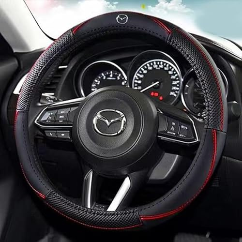 KAYEF Auto Lenkradbezug für Mazda CX-30, Lenkradhülle Lenkradschutz Mikrofaser Leder Anti Rutsch Atmungsaktiv Innenraum Tuning Autozubehör,B