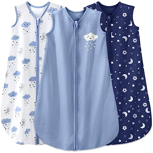 Yoofoss Schlafsack Baby Sommer 0.5 Tog - 3er Pack 84cm/12-18 Monate 100% Baumwolle Sommerschlafsack Babyschlafsack 84 cm für Jungen Mädchen Neugeborene 12-18 Monate