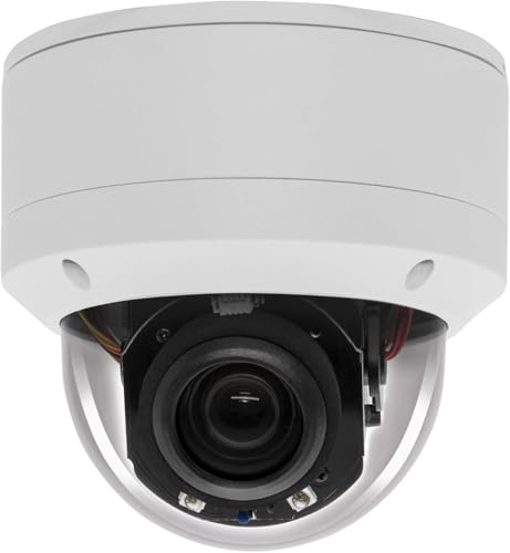 Vonnision Caméra dôme PTZ IP Security 4K 8MP H.265 POE, zoom optique 5x, objectif 2,7-13,5 mm, caméra IP réseau intérieur/extérieur, inclinaison à 355° à 90°, étanchéité IP66, vision nocturne de 30 m