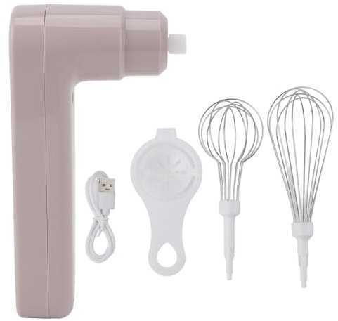 FLEXMAN Electric Hand Mixer Egg Beater, 800mAh Cordless Electric Whisk, Hand Mixer Portable Handheld Electric Mixer for Whipping, Mixing,Pudding, Cookies, Cakes, Batters (Purple)