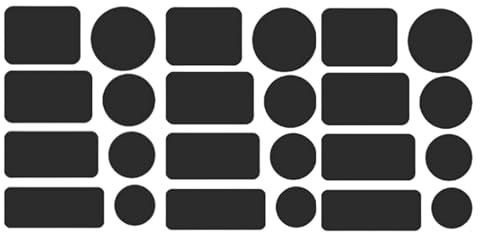 24 Stück Daunenjacke Reparatur Flicken, Nylon Reparatur Flicken, Wasserdichtes Selbstklebend Stoff, 8 Größen in Runder und Rechteck Form, Kleidung Patch für Jacken, Zelt, Tasche (Schwarz)