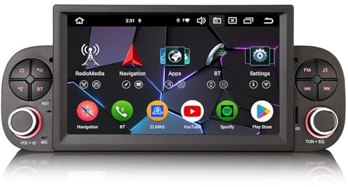 Autoradio Android 14 Navigatore Auto per Fiat Panda Supporto Senza fili Carplay Android Auto GPS DSP WiFi SWC RDS Canbus Radio Bluetooth 5.0 con schermo 8-Core 4GB+64GB