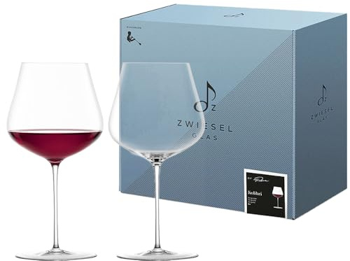 Zwiesel Glas x Tim Raue Burgundergläser Kolibri (2-er Set), in Handarbeit mundgeblasene Burgundergläser, edle Kristallgläser für Rotwein (Art.-Nr. 124276)