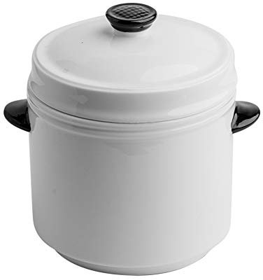 Pentola in Terracotta, Zuppa bianca zuppa forno in forno a vapore ciotola a vapore con pentola di stufato in ceramica for zuppa, stufato, cucina di peperoncino(1000ml)
