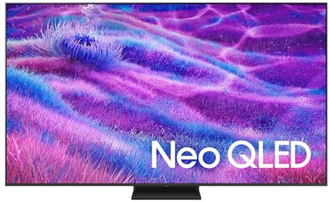 Samsung TV AI Mini LED 75 Pouces Neo QLED QN80F 4K Smart TV, WiFi, Airplay, HDR, Q-Symphony, OTS Lite, Knox Security, Gaming Hub, Bixby, Dolby Atmos, Suivez Le Sport et Les Matchs de Football en 4K