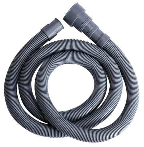 Waschmaschinenschlauch ， Waschmaschinenschlauch 70/150/200 cm Abflussrohr Waschmaschine Geschirrspüler Abflussschlauch Verlängerungsrohr mit Schlauchschellen-Set Waschmaschinenzubehör(200cm)