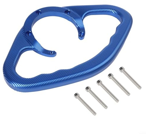 Mango de depósito de combustible para motocicleta, reposabrazos de pasajero, agarre de seguridad para YZF R1 R6 FZ1 FZ6 R1 R3 R6 MT-03 MT09 XJ6 CNC aleación de aluminio (azul)