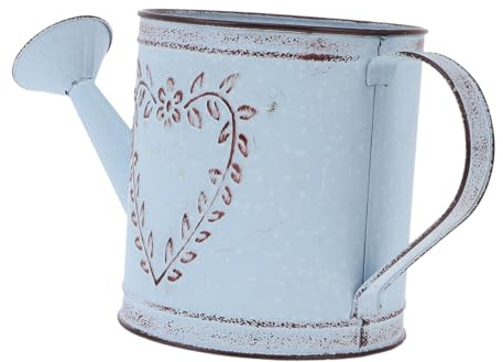SUPVOX Arrosoir en Fer Vintage Multifonction pour Plantes D’intérieur Et Extérieur, Vase Déco Jardin en Métal Motif Feuille, Style Européen Rétro, Outil D’arrosage Décoratif Polyvalent