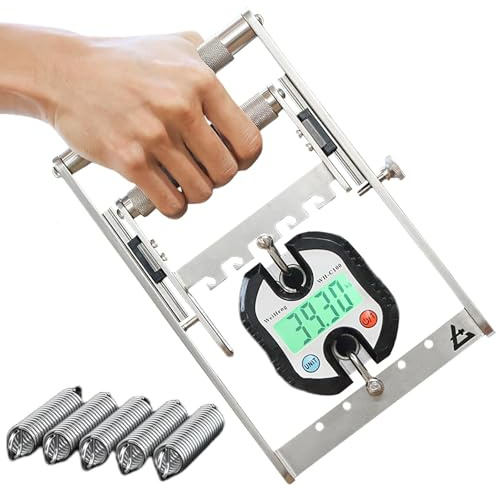 Misuratore di forza di presa, display LCD, in acciaio inox, per fitness e fisioterapia