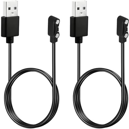 Chargeur Montre Connectée Universel, 2 Broches de Charge Magnétique Cable USB pour Montres Espacement des Contacts du Chargeur 4 mm Universel Cable de Recharge pour Smart Watch Montre Connectée