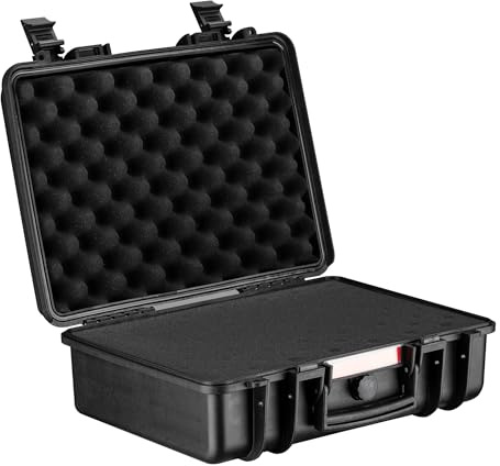 Wiltec Universal Case 45 x 35 x 16 cm, Waterproof Transport Case with Foam Insert