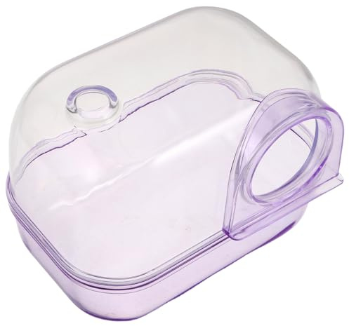 ERINGOGO Transparent Hamster Sand Bath och Duschbalja Halkfri Liten Djurtoalett med Splashskydd Lätt att och Tålig för Gerbil och Chinchilla Smådjursburstillbehör