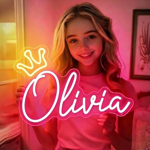Custom Neon Sign, Personalised LED Neon Light Sign, Custom Name Neon Sign Dimmable Wall Decor for Wedding Birthday Party Bedroom Bar Business Logo Game Room