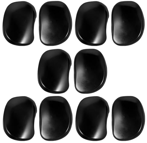 MALUGOGO Haarfärbe-Ohrenschützer aus weichem Kunststoff, für professionelle Friseure, für Salon und Zuhause, Schwarz, 10 Stück