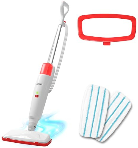 Duronic STM15 WE Dampfreiniger, Dampfmopp mit 500 ml Wassertank, Dampfmop für Böden, Dampf Bodenreiniger mit 7m langem Kabel, Steam Mop Dampfbesen