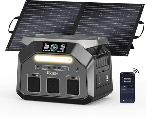 IEE 1800W Centrale Elettrica Portatile con Pannello Solare 100W