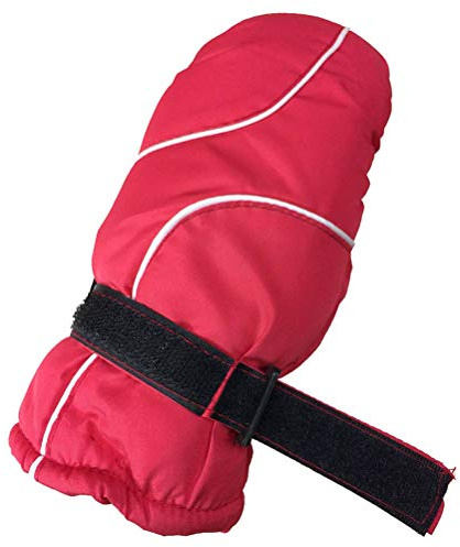 CHICIRIS Manoplas de esquí para Niños Impermeables para Deportes Al Aire Protección Cálida de Invierno para Edades de 4 a 9 Años Forro de Terciopelo Suave (Black)
