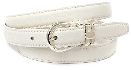 Anthoni Crown Damen A13HT90 Gürtel, Weiß (Weiss 090), 85