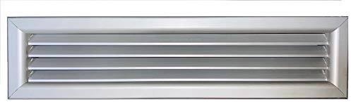 Rejilla de boca de retorno de aluminio para aire caliente y frío, difusor de 600 x 100 mm