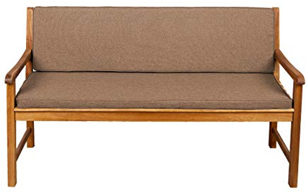 Gutekissen® Bankauflage Terrassen-Rasenbank oder Schaukel Gartenmöbel FK5 (120x40x50, Hellbraun)