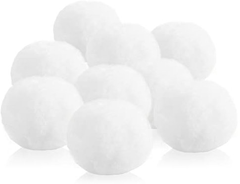 com-four® 9X Boules de Neige Blanches, Boules de Neige artificielles pour Les Combats de Boules de Neige en Salle, balles en Peluche Douce, Neige Artificielle (8cm - 09x Boule de Neige)