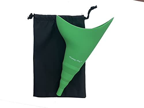 Happy Pee Urinal für Damen, Silikon, wiederverwendbar, Grün, Trichter aus Silikon für Damen, für Pipi Debout