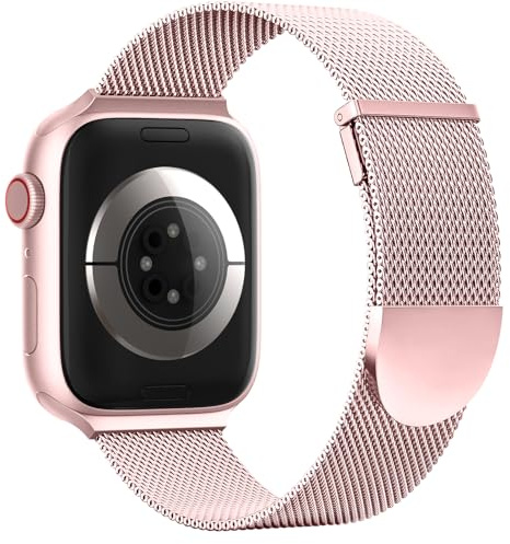Higgs Bracelet Milanais Compatible avec Bracelets Apple Watch Femme Homme | 40/41/42/38mm Bracelet Maille D'acier Inoxydable avec Fermoir Magnétique pour Serie 11 10 9 8 Se 7 6 5 4 Ultra 3 2 1