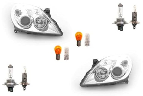 Johns, Scheinwerfer Halogen passend für Opel Vectra C ab 2005- Leuchtmittel Set Li. Re.