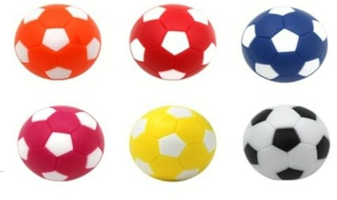 Pegasi Tischfussball Bälle - Mehrfarbig - 36mm - 6 STK. - Tischkicker Bälle - Kicker Bälle - Tischfußball Bälle - Tischkicker Ball - Bälle Tischkicker - Multi-Pack - ABS-Kunststoff