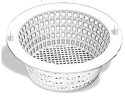 Jardiboutique - Panier de Skimmer Piscine Compatible Swimline 8936 - Ø Haut 18,5 cm x Ø Bas 12 cm x Hauteur 6,9 cm - Retient Feuilles, Insectes et débris - Blanc - Réf JB-SWL-251-0010
