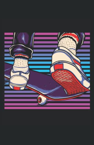 Skateboard fahren und coole Tricks machen: Notizbuch 120 Seiten kariert Din A5 - 6x 9