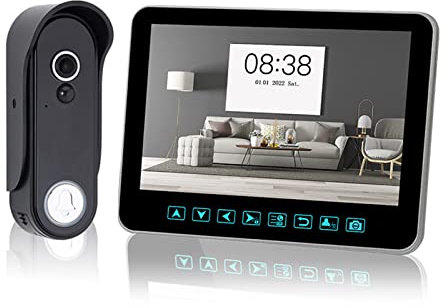 Interphone Vidéo Sans Fil Avec Système De Surveillance, 2,4 G, 5 G Wifi Smart Home Interphone Vidéo Kits De Téléphone, Caméra HD 1080P, Écran Sans Fil 7 Pouces Pour Villa Appartement