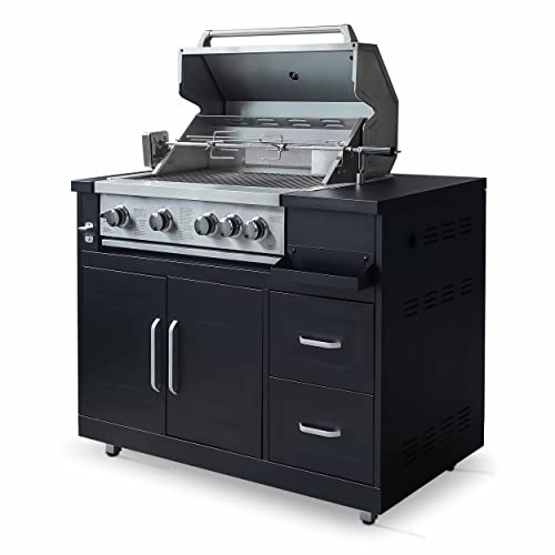 Oviala Gasgrill mit 4 Brennern und Rotisserie für Außenküche