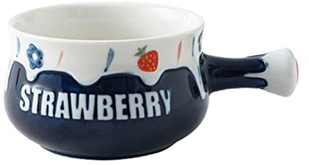 Ciotola for cereali, scodella for zuppa, scodella for il tè, set for la colazione con manico, piatto in ceramica da 23 once Ciotole for zuppa di cipolle francesi Set di stoviglie individuali for zuppa