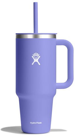 Hydro Flask 40 Oz Travel Tumbler with Handle, Lid and Straw - Insulated Stainless Steel in 40 Oz Lupine