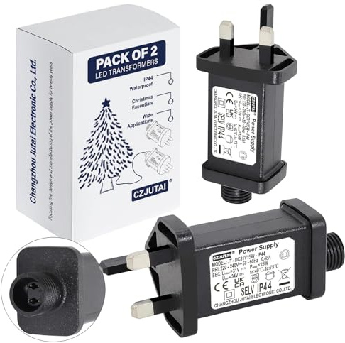 Pack of 2 31V 0.48A 15W String Light Indoor - Outdoor Power Adapter for CZJUTAI JT-DC31V 15W /12W /9W /7.2W /6W - IP20 Christmas Lighting [U5D5]