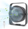Ventilador de mesa USB, pequeño ventilador de mesa con 5 velocidades, cabezal giratorio de 360°, montaje en pared, ventilador personal portátil, silencioso para oficina, dormitorio, hogar y al aire