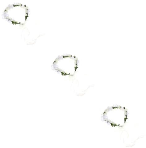 FRCOLOR 3stücke Künstlicher Blumenkranz Für Hochzeiten Haarwreath Für Mädchen Und Für Fotoshootings Und Besondere Anlässe Weiß Handgefertigt Und