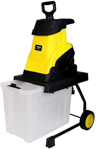 XINGLUOY Garden Shredder 2500W, Crushing Shredder, 45L Collection Box Max.40mm Cutting Capacity, Garden Shredders and Chippers, 30M Power Line, for Lawn and Garden Use