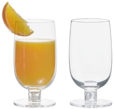 Anton Studio Designs Björn Bicchieri Highball fatti a mano per cocktail, acqua o frullati - 450 ml - Trasparente - Set di 2 bicchieri eleganti