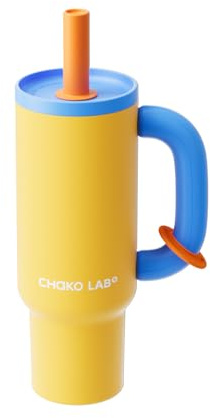 CHAKOLAB BaWangCup Insulated Water Bottle drinkware Yellow＆Blue Tumbler 1000ml | 316 Stainsteel Liner