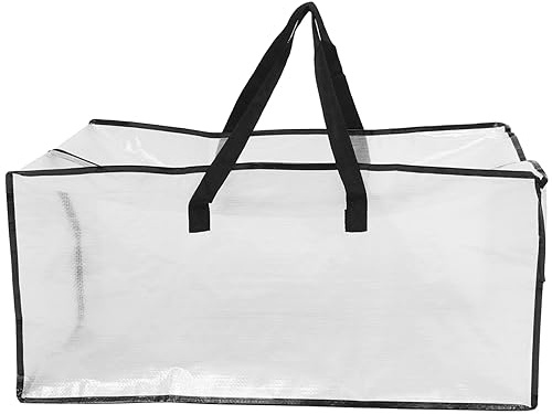 Homoyoyo Bolsa de Transporte para Ropa Grande, Bolsa de Almacenamiento Resistente de Polipropileno Tejido, Asa Reforzada, Adecuado para Mudanzas, Viajes y Guardar Edredones,