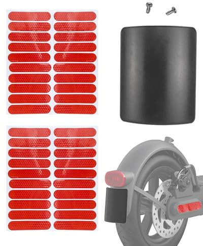 TPZORJX Guardabarros Patinete,con Scooter Eléctrico Pegatina Reflectante Sticker,Señal De Advertencia Trasera,Accesorios Patinete Electrico,para M365/Pro 2